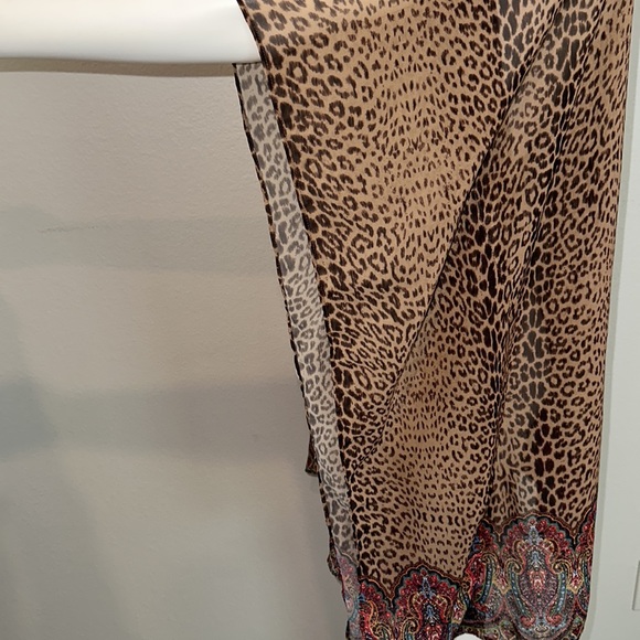 PILYQ *Raja* leopard print swim coverup tunic dress M/L - Picture 5 of 7